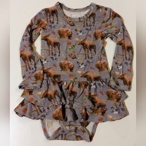 Bamboo Hanlyn Collective Canada Animals  Twirl Dress with Long Sleeves